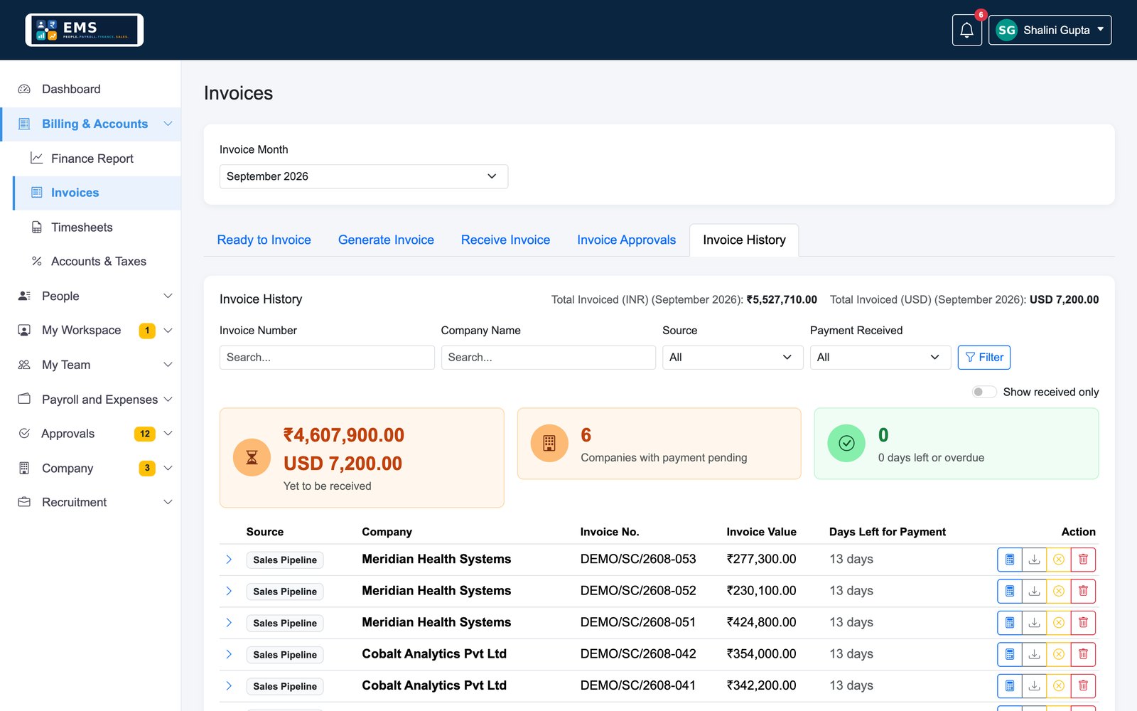 Invoices, receivables and every bank account in one place