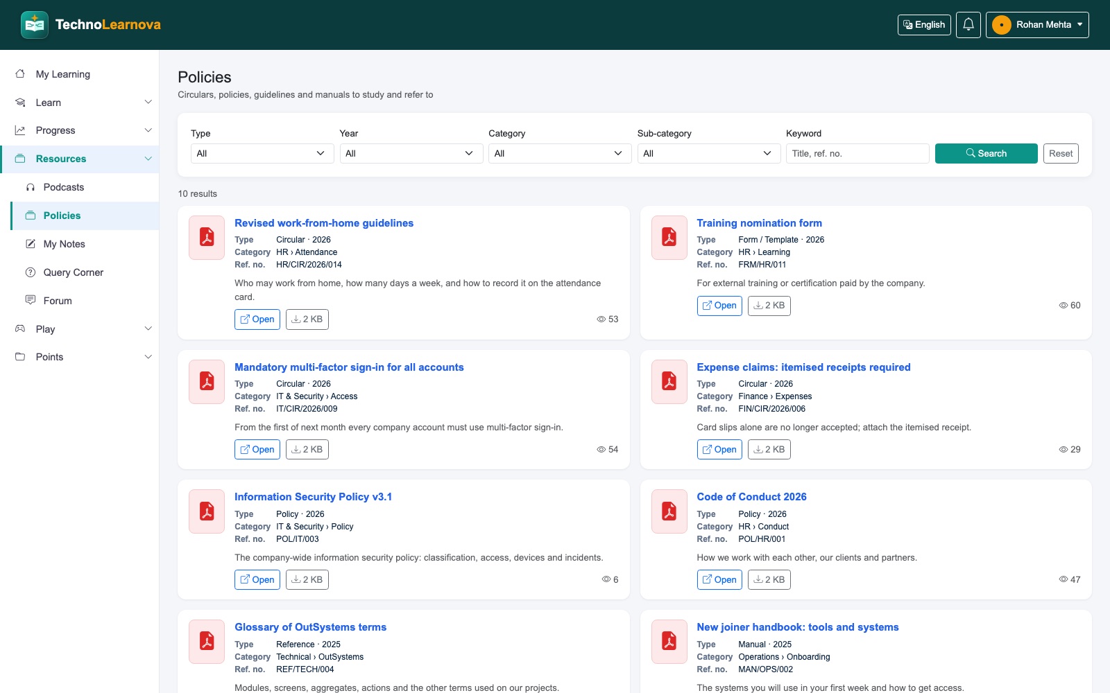 Policies, podcasts and answers in one place