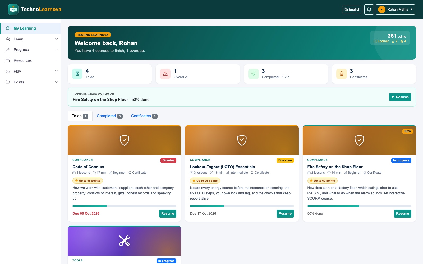 Techno Learnova: LMS and compliance training